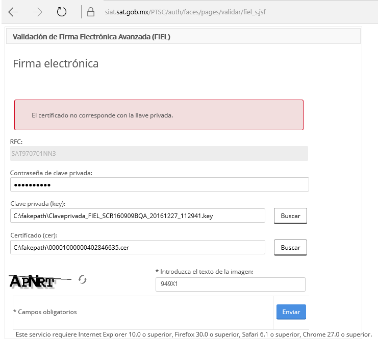 ¿Qué va en contraseña de clave privada