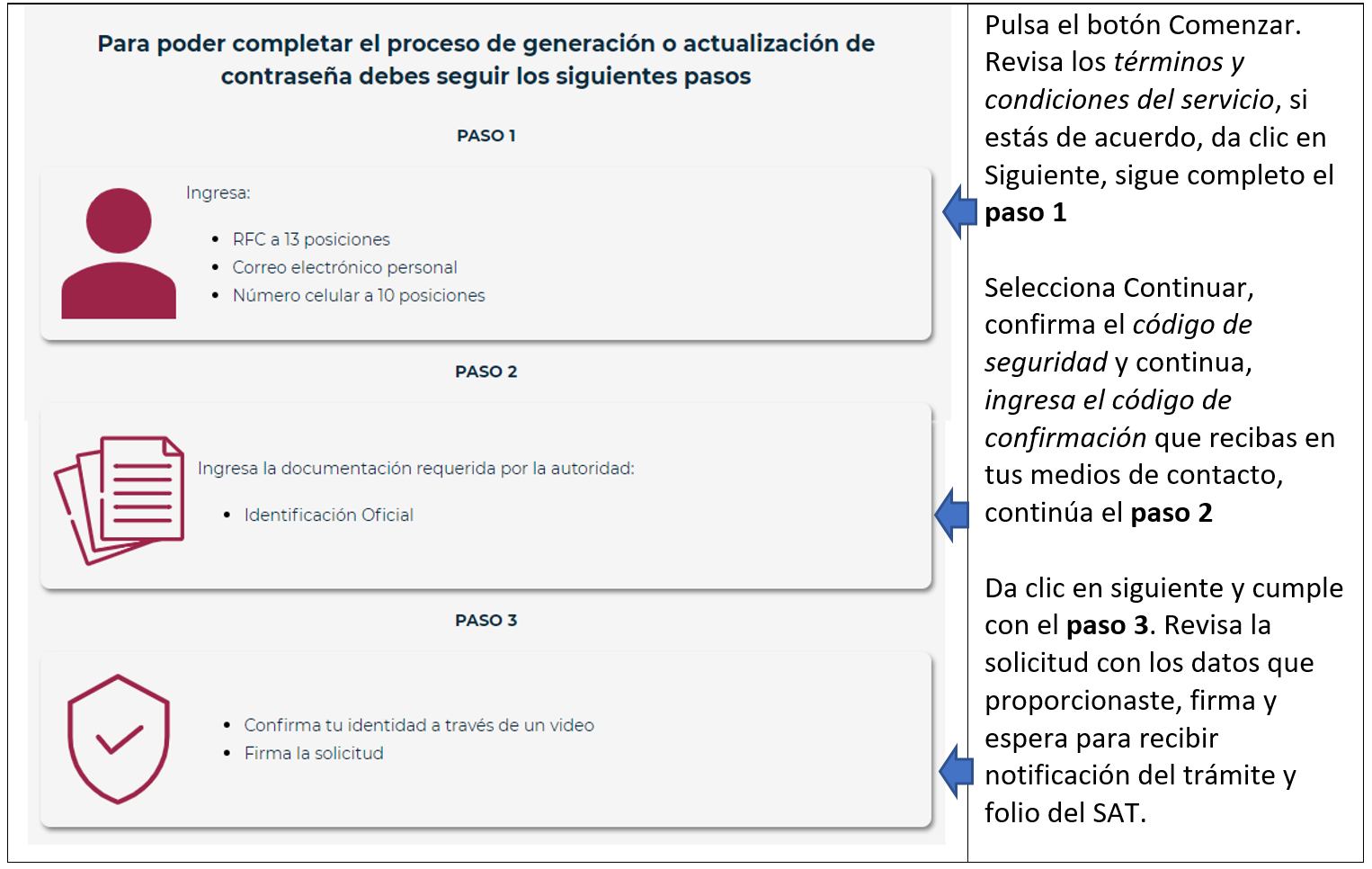 Pasos-SAT-ID